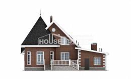 220-002-Л Проект двухэтажного дома с мансардным этажом и гаражом, средний домик из пеноблока, Петропавловск