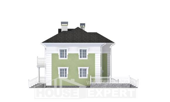 155-005-П Проект двухэтажного дома, классический дом из бризолита, House Expert
