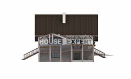 300-003-П Проект трехэтажного дома мансардой и гаражом, уютный коттедж из кирпича, Кызылорда