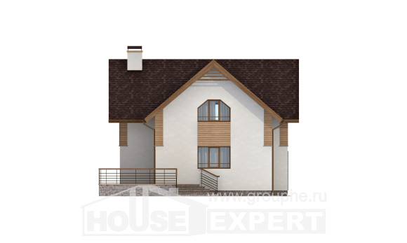 150-009-П  Проект двухэтажного дома мансардой, классический домик из твинблока Костанай, House Expert