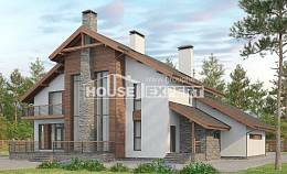 270-003-Л Проект двухэтажного дома с мансардным этажом, гараж, уютный загородный дом из керамзитобетонных блоков, Туркестан
