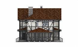 180-004-Л Проект двухэтажного дома с мансардой и гаражом, просторный домик из кирпича, Рудный