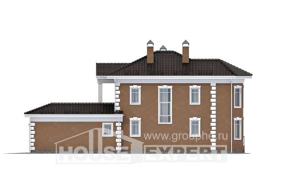 150-006-П Проект двухэтажного дома и гаражом, доступный загородный дом из теплоблока, Кокшетау