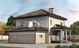 220-007-П Проект двухэтажного дома, гараж, простой загородный дом из кирпича, Темиртау