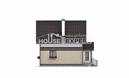 105-001-П Проект двухэтажного дома с мансардным этажом, красивый загородный дом из газобетона Актобе, House Expert