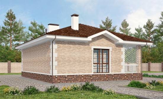065-002-П Проект бани из кирпича Алма-Ата | Проекты одноэтажных домов от House Expert