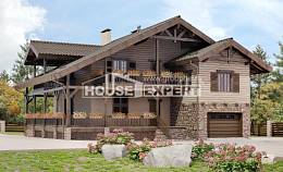 255-002-П Проект двухэтажного дома с мансардой, гараж, огромный домик из блока Рудный, House Expert