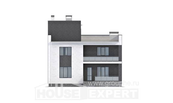 225-001-П Проект двухэтажного дома, уютный загородный дом из твинблока, Атырау