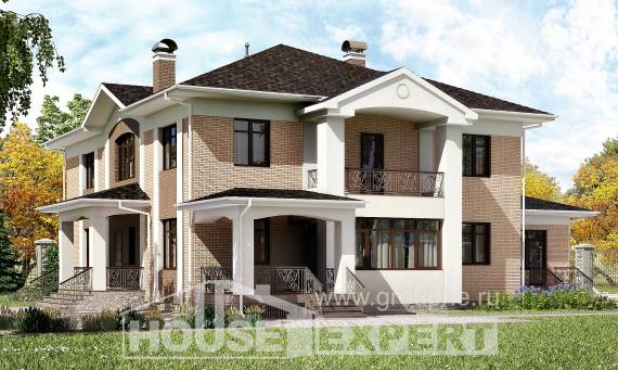 520-001-П Проект трехэтажного дома, красивый домик из пеноблока Уральск, House Expert