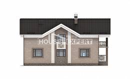 210-003-П Проект двухэтажного дома мансардой, средний коттедж из арболита Петропавловск, House Expert