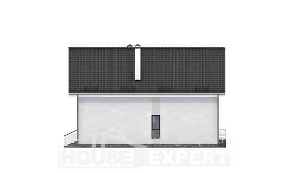 200-007-Л Проект двухэтажного дома мансардой, гараж, уютный коттедж из твинблока, Экибастуз