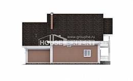 185-003-П Проект двухэтажного дома мансардой, гараж, классический домик из твинблока, Темиртау
