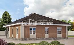 100-004-П Проект одноэтажного дома, бюджетный домик из теплоблока Усть-Каменогорск, House Expert