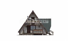 070-003-П Проект двухэтажного дома мансардой, эконом дом из бревен, House Expert