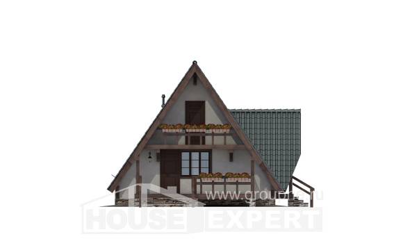 070-003-П Проект двухэтажного дома мансардный этаж, эконом загородный дом из дерева, Талдыкорган