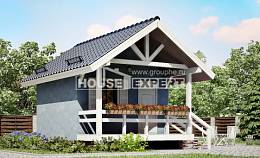 020-001-П Проект одноэтажного дома, маленький дом из бревен Экибастуз, House Expert