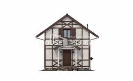 060-002-П Проект двухэтажного дома с мансардой, крохотный дом из дерева Жанаозен, House Expert