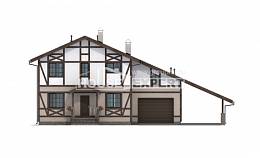 250-002-П Проект двухэтажного дома мансардный этаж и гаражом, уютный коттедж из кирпича Павлодар, House Expert