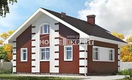 115-001-П Проект двухэтажного дома с мансардным этажом, небольшой домик из пеноблока, Усть-Каменогорск