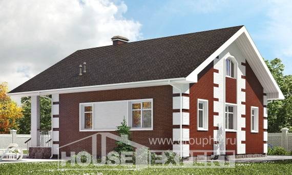 115-001-П Проект двухэтажного дома с мансардным этажом, уютный дом из твинблока Темиртау, House Expert