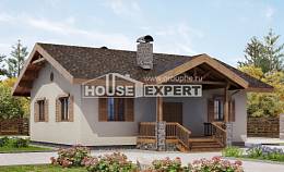 090-002-Л Проект одноэтажного дома, доступный домик из кирпича Караганда, House Expert