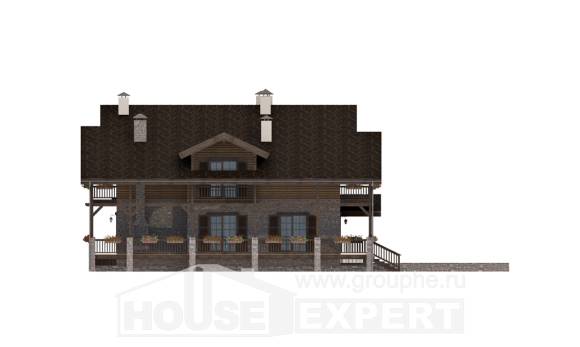 400-004-П Проект трехэтажного дома мансардой, гараж, классический дом из кирпича, Атырау