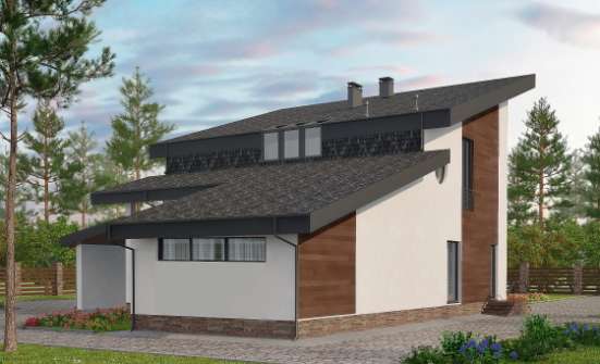 230-001-П Проект двухэтажного дома с мансардой, уютный дом из кирпича Павлодар | Проекты домов от House Expert