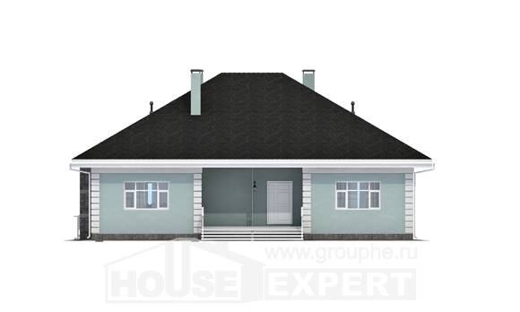 135-003-Л Проект одноэтажного дома, уютный домик из поризованных блоков Семей, House Expert
