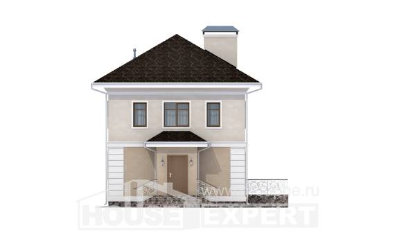 090-003-Л Проект двухэтажного дома, доступный дом из теплоблока, Шымкент