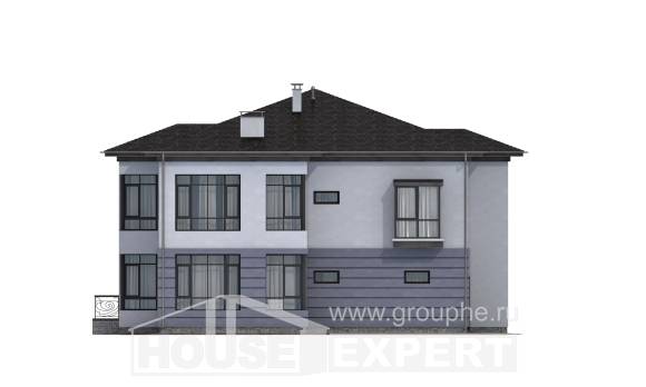 300-006-Л Проект двухэтажного дома, гараж, просторный загородный дом из кирпича, Шымкент