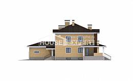 350-002-Л Проект трехэтажного дома и гаражом, современный загородный дом из кирпича, House Expert