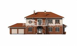 285-001-Л Проект двухэтажного дома, гараж, огромный загородный дом из кирпича, Талдыкорган