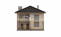 170-005-Л Проект двухэтажного дома, компактный загородный дом из газосиликатных блоков, Талдыкорган
