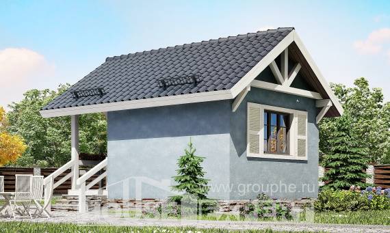 020-001-П Проект одноэтажного дома, миниатюрный загородный дом из бревен Кызылорда, House Expert