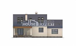 150-015-П Проект двухэтажного дома мансардный этаж и гаражом, простой дом из твинблока, House Expert