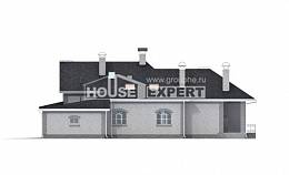 385-001-П Проект двухэтажного дома мансардой и гаражом, просторный загородный дом из керамзитобетонных блоков Актау, House Expert