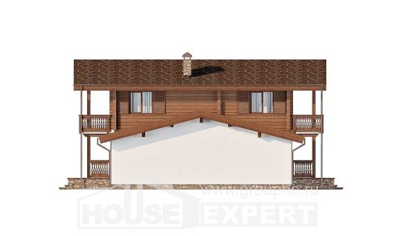200-011-П Проект двухэтажного дома с мансардным этажом, современный дом из бризолита Алма-Ата, House Expert