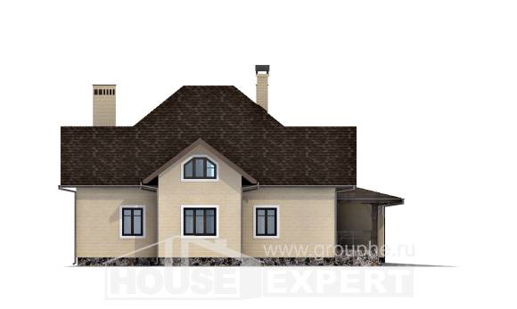 275-003-П Проект двухэтажного дома мансардный этаж и гаражом, красивый загородный дом из кирпича Уральск, House Expert