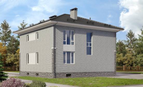 275-004-П Проект трехэтажного дома и гаражом, красивый дом из кирпича Экибастуз | Проекты домов от House Expert