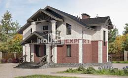 160-014-Л Проект двухэтажного дома, доступный коттедж из поризованных блоков, Петропавловск