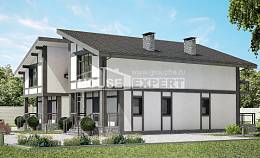 280-002-П Проект двухэтажного дома мансардный этаж, красивый домик из кирпича, House Expert
