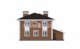 220-004-Л Проект двухэтажного дома и гаражом, классический коттедж из кирпича Караганда, House Expert