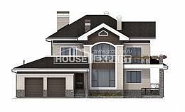 365-001-Л Проект трехэтажного дома, гараж, большой домик из кирпича, Алма-Ата