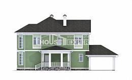 170-001-Л Проект двухэтажного дома и гаражом, уютный загородный дом из керамзитобетонных блоков, Жанаозен