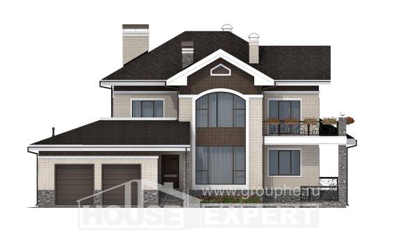 365-001-Л Проект трехэтажного дома, гараж, просторный домик из кирпича Рудный, House Expert