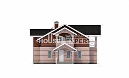 155-009-Л Проект двухэтажного дома с мансардой, уютный загородный дом из бризолита, House Expert