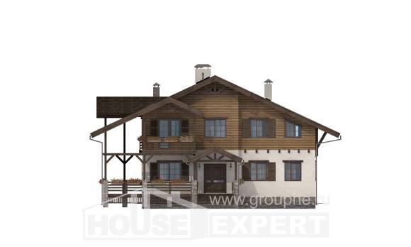 260-001-П Проект двухэтажного дома мансардный этаж, уютный домик из кирпича Петропавловск, House Expert