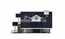 155-010-П Проект двухэтажного дома с мансардным этажом и гаражом, бюджетный коттедж из блока, Кокшетау