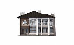 300-005-П Проект двухэтажного дома, классический коттедж из кирпича, Уральск