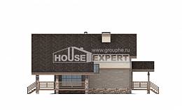 160-010-Л Проект двухэтажного дома с мансардным этажом, классический коттедж из газобетона Павлодар, House Expert